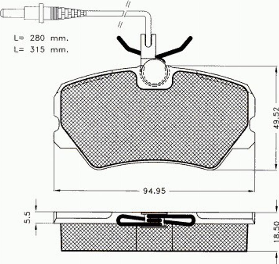 Pex 7252 - Komplet Pločica, disk-kočnica www.molydon.hr