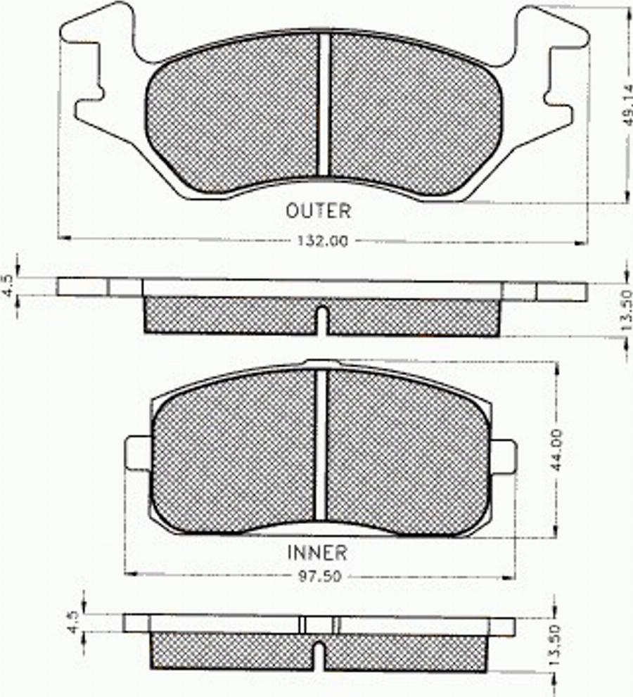 Pex 7275 - Komplet Pločica, disk-kočnica www.molydon.hr