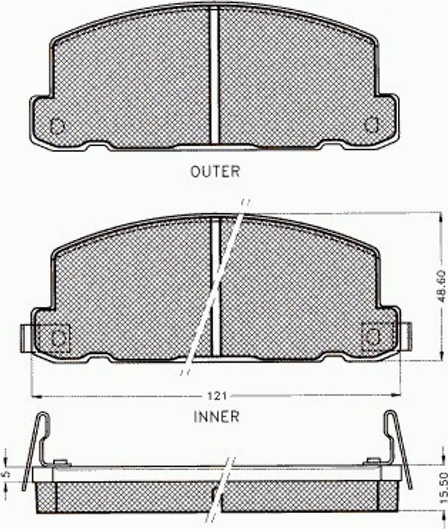 Pex 7270 - Komplet Pločica, disk-kočnica www.molydon.hr