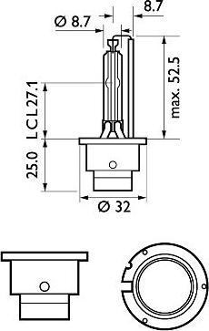 PHILIPS 85122WHV2C1 - Žarulja, far za dugo svjetlo www.molydon.hr