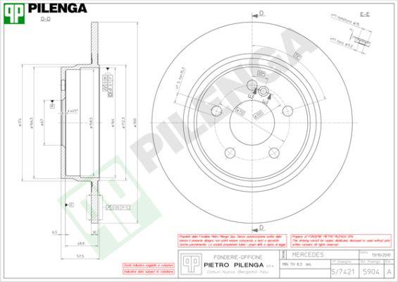 Pilenga 5904 - Kočioni disk www.molydon.hr