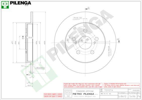 Pilenga 5496 - Kočioni disk www.molydon.hr