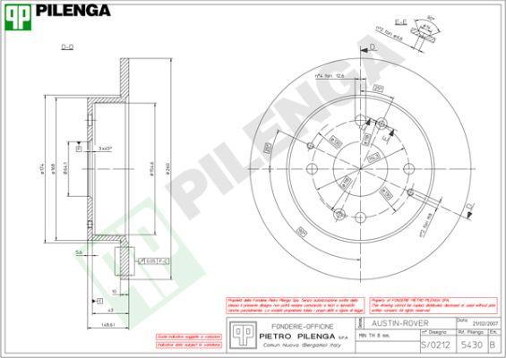 Pilenga 5430 - Kočioni disk www.molydon.hr