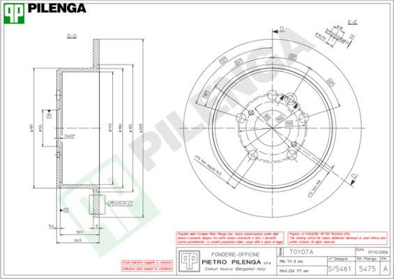 Pilenga 5475 - Kočioni disk www.molydon.hr