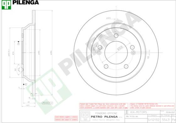 Pilenga 5543 - Kočioni disk www.molydon.hr