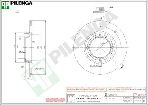 Pilenga 5550 - Kočioni disk www.molydon.hr