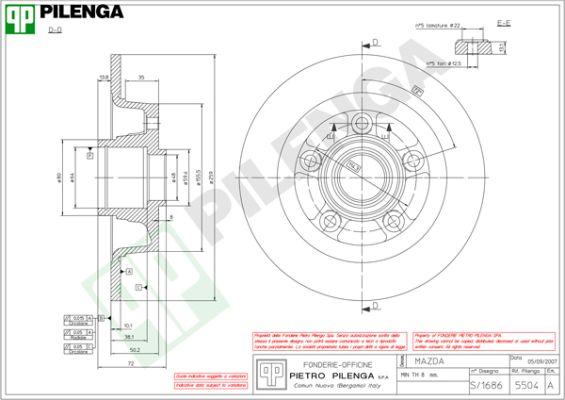 Pilenga 5504 - Kočioni disk www.molydon.hr