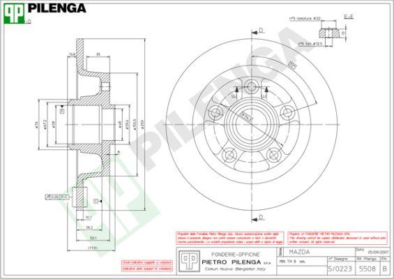 Pilenga 5508 - Kočioni disk www.molydon.hr