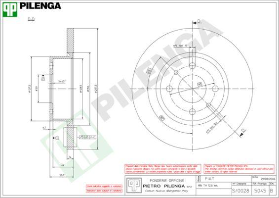 Pilenga 5045 - Kočioni disk www.molydon.hr