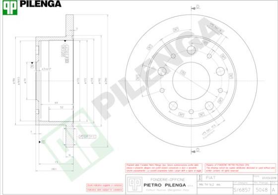 Pilenga 5048 - Kočioni disk www.molydon.hr