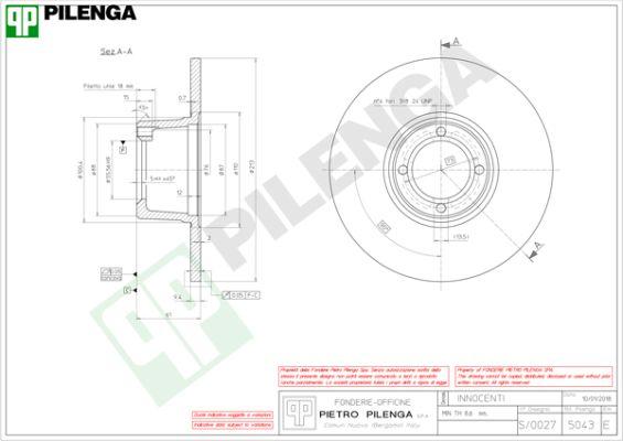 Pilenga 5043 - Kočioni disk www.molydon.hr