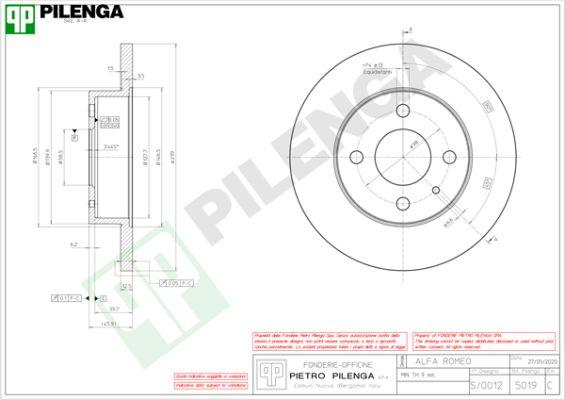 Pilenga 5019 - Kočioni disk www.molydon.hr