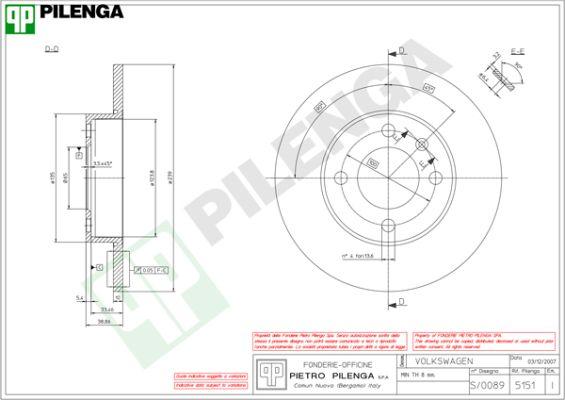 Pilenga 5151 - Kočioni disk www.molydon.hr