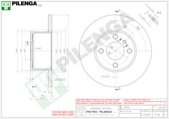 Pilenga 5116 - Kočioni disk www.molydon.hr