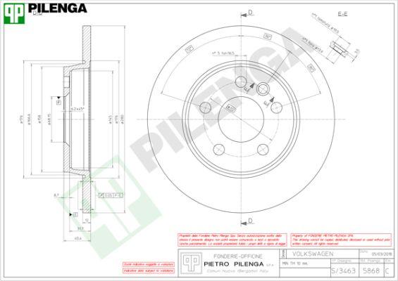 Pilenga 5868 - Kočioni disk www.molydon.hr