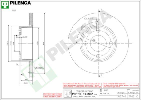 Pilenga 5862 - Kočioni disk www.molydon.hr