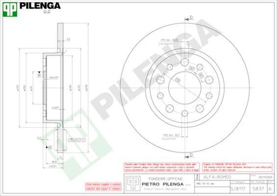 Pilenga 5837 - Kočioni disk www.molydon.hr