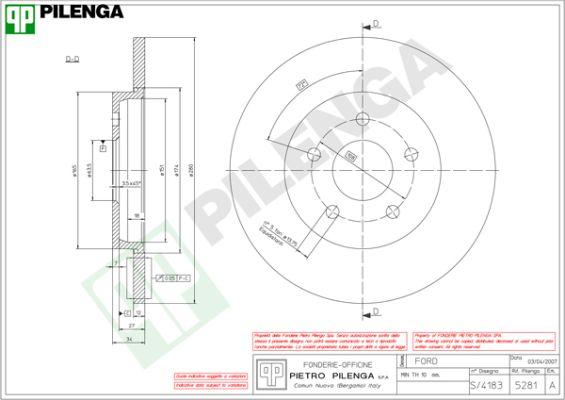 Pilenga 5281 - Kočioni disk www.molydon.hr