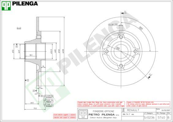 Pilenga 5740 - Kočioni disk www.molydon.hr