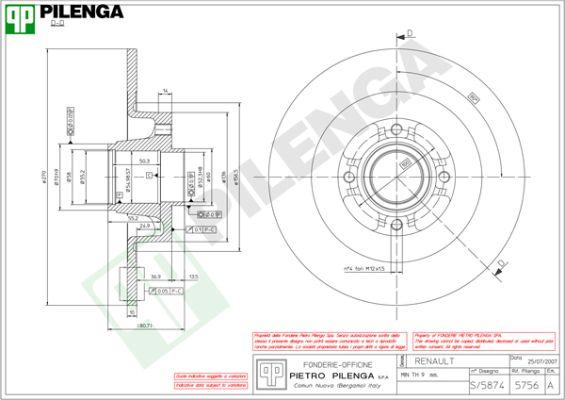 Pilenga 5756 - Kočioni disk www.molydon.hr