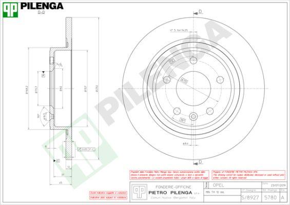 Pilenga 5780 - Kočioni disk www.molydon.hr