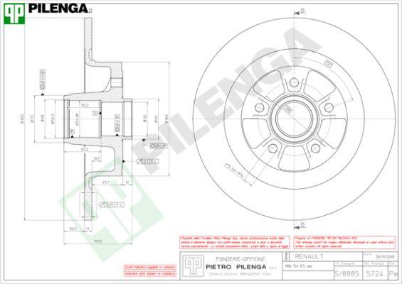 Pilenga 5724 - Kočioni disk www.molydon.hr