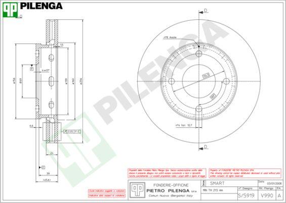 Pilenga V990 - Kočioni disk www.molydon.hr