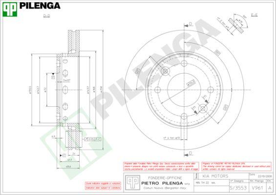 Pilenga V961 - Kočioni disk www.molydon.hr