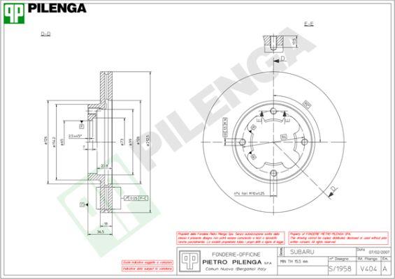 Pilenga V404 - Kočioni disk www.molydon.hr