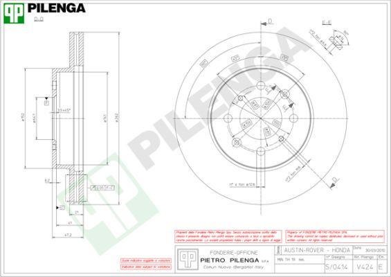 Pilenga V424 - Kočioni disk www.molydon.hr