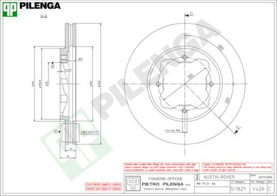 Pilenga V426 - Kočioni disk www.molydon.hr