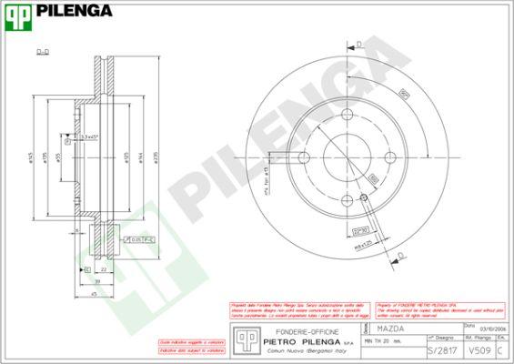 Pilenga V509 - Kočioni disk www.molydon.hr