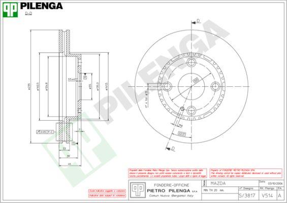 Pilenga V514 - Kočioni disk www.molydon.hr