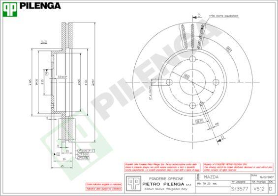 Pilenga V512 - Kočioni disk www.molydon.hr