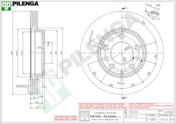 Pilenga V524 - Kočioni disk www.molydon.hr