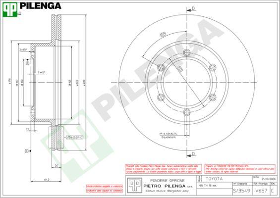 Pilenga V657 - Kočioni disk www.molydon.hr