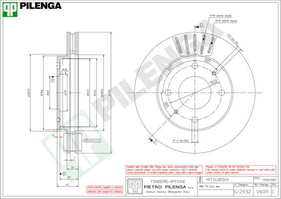 Pilenga V609 - Kočioni disk www.molydon.hr