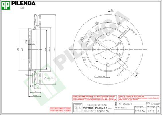 Pilenga V616 - Kočioni disk www.molydon.hr