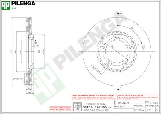 Pilenga V611 - Kočioni disk www.molydon.hr