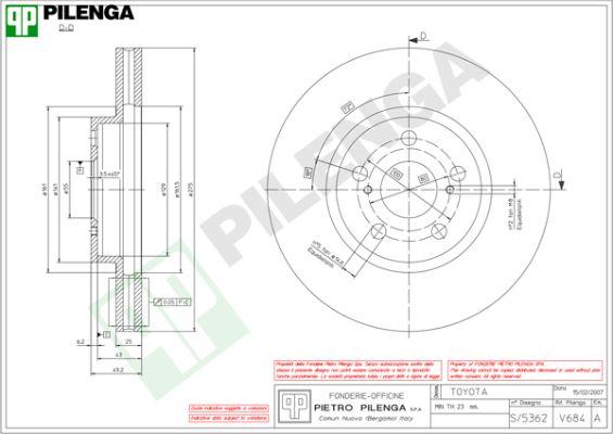 Pilenga V684 - Kočioni disk www.molydon.hr