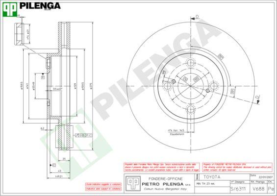 Pilenga V688 - Kočioni disk www.molydon.hr