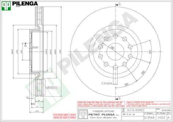 Pilenga V052 - Kočioni disk www.molydon.hr