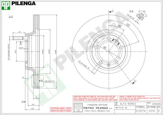 Pilenga V010 - Kočioni disk www.molydon.hr