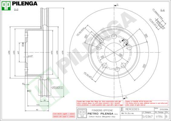 Pilenga V194 - Kočioni disk www.molydon.hr