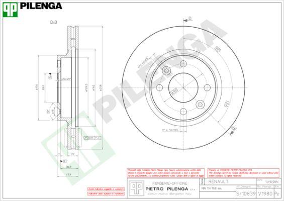 Pilenga V1980 - Kočioni disk www.molydon.hr