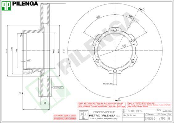 Pilenga V192 - Kočioni disk www.molydon.hr