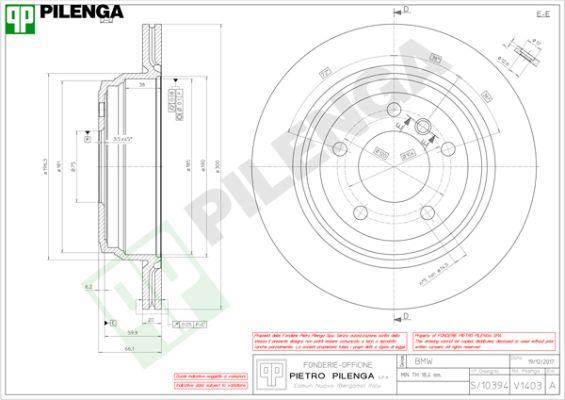 Pilenga V1403 - Kočioni disk www.molydon.hr