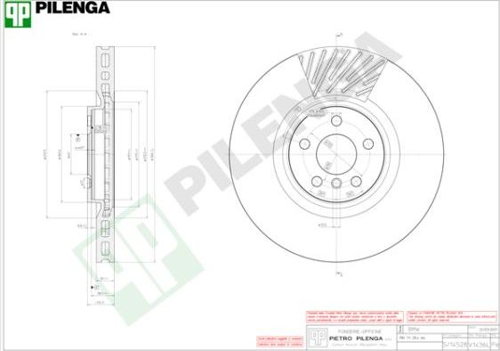 Pilenga V1436L - Kočioni disk www.molydon.hr