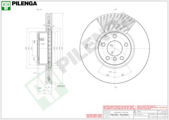 Pilenga V1425L - Kočioni disk www.molydon.hr