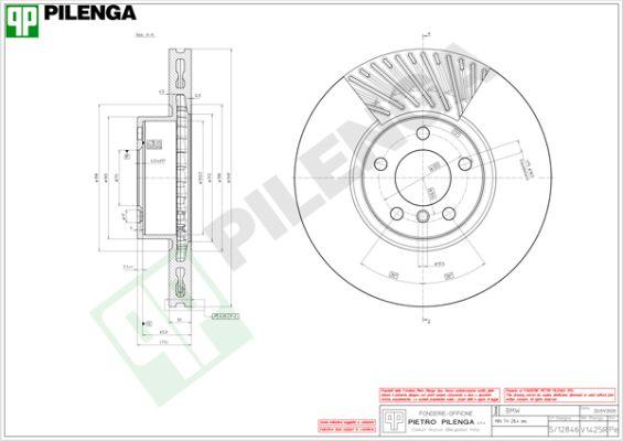 Pilenga V1425R - Kočioni disk www.molydon.hr